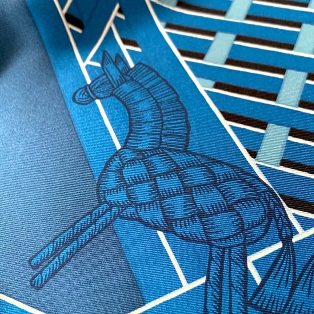 💟💙🐴 NEW Authentic Hermes Masan & Masan Scarf 90 Giftable Package